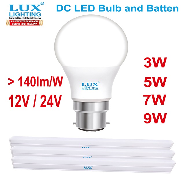 Solar LED Batten and LED Bulb
